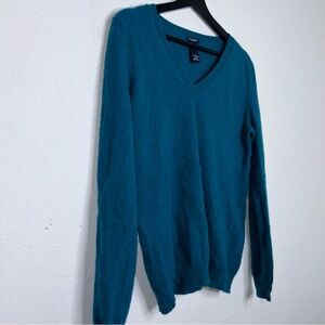 Magaschoni 100% CASHMERE Medium Teal Green Blue